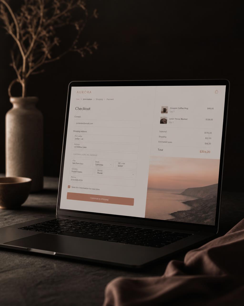 Abstract render of a redesigned checkout interface